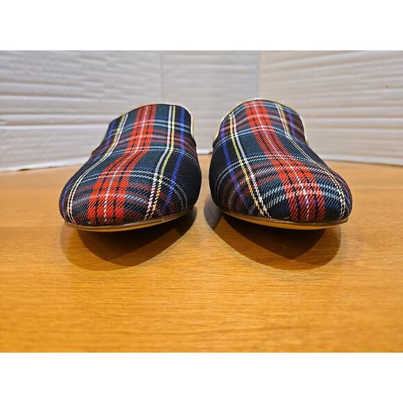 J Crew Stewart Tartan Plaid Loafers Ladies Sz 7 Holiday Preppy Town & Country - Picture 9 of 10